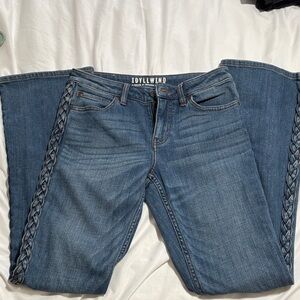 Idyllwind Women's Denim Flare Jeans with Braided Detail